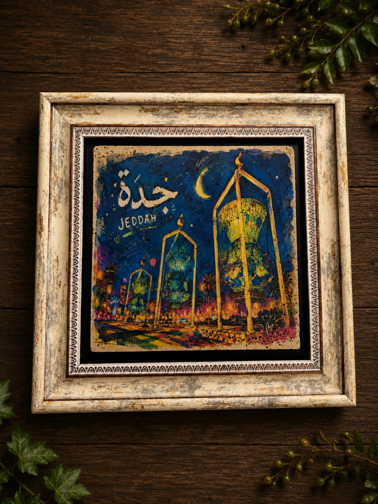 من الحجر الطبيعي الفاخر (فوانيس جده ) مقاس 20*20