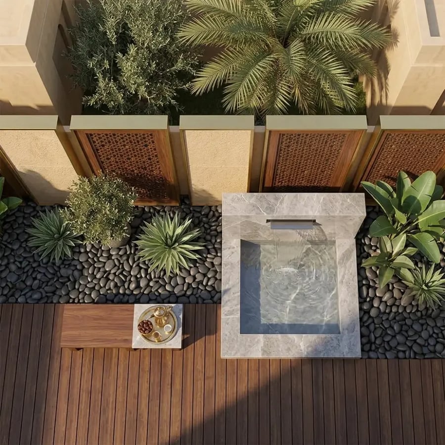 Marcelio Gardens Marble Waterfall