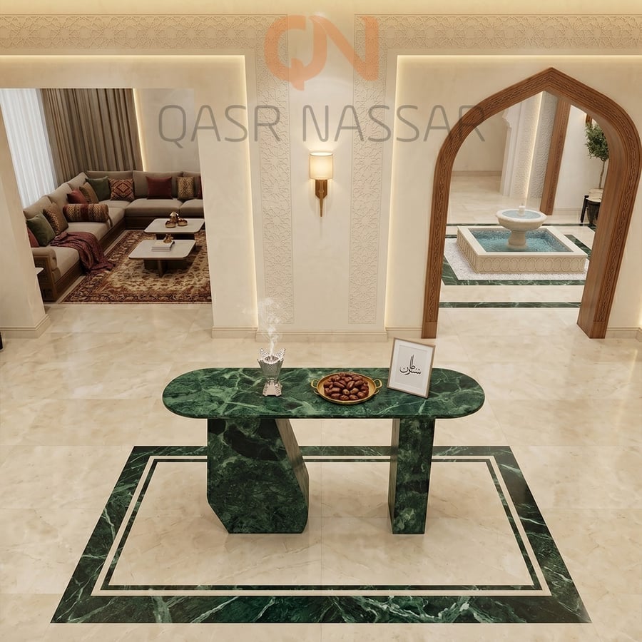 كونسول رخام اخضر