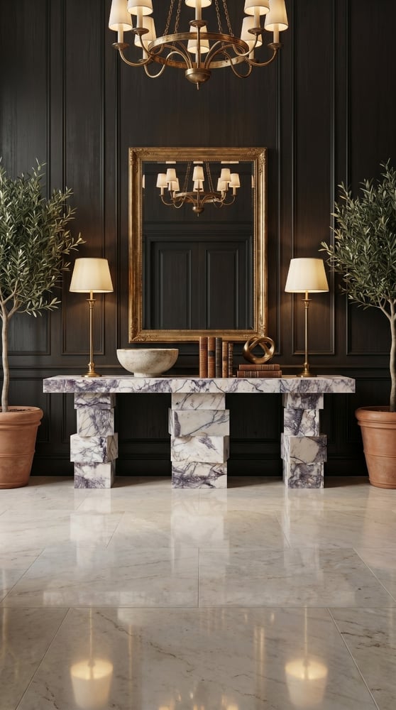 Luxury console design for elegant entrances