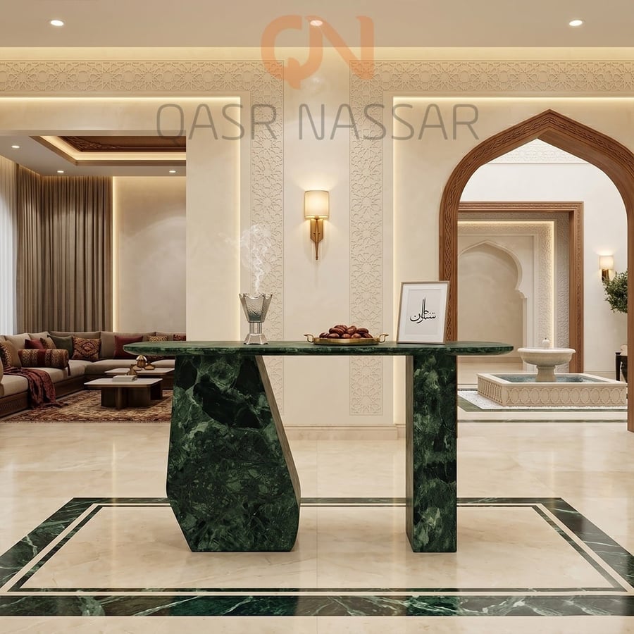 كونسول رخام اخضر