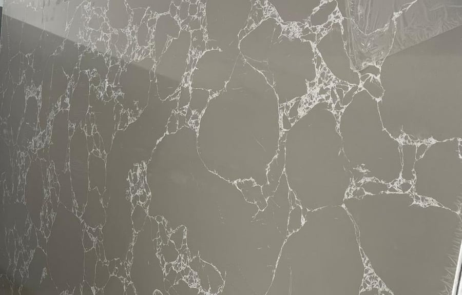 Engineered marble with calm architectural details