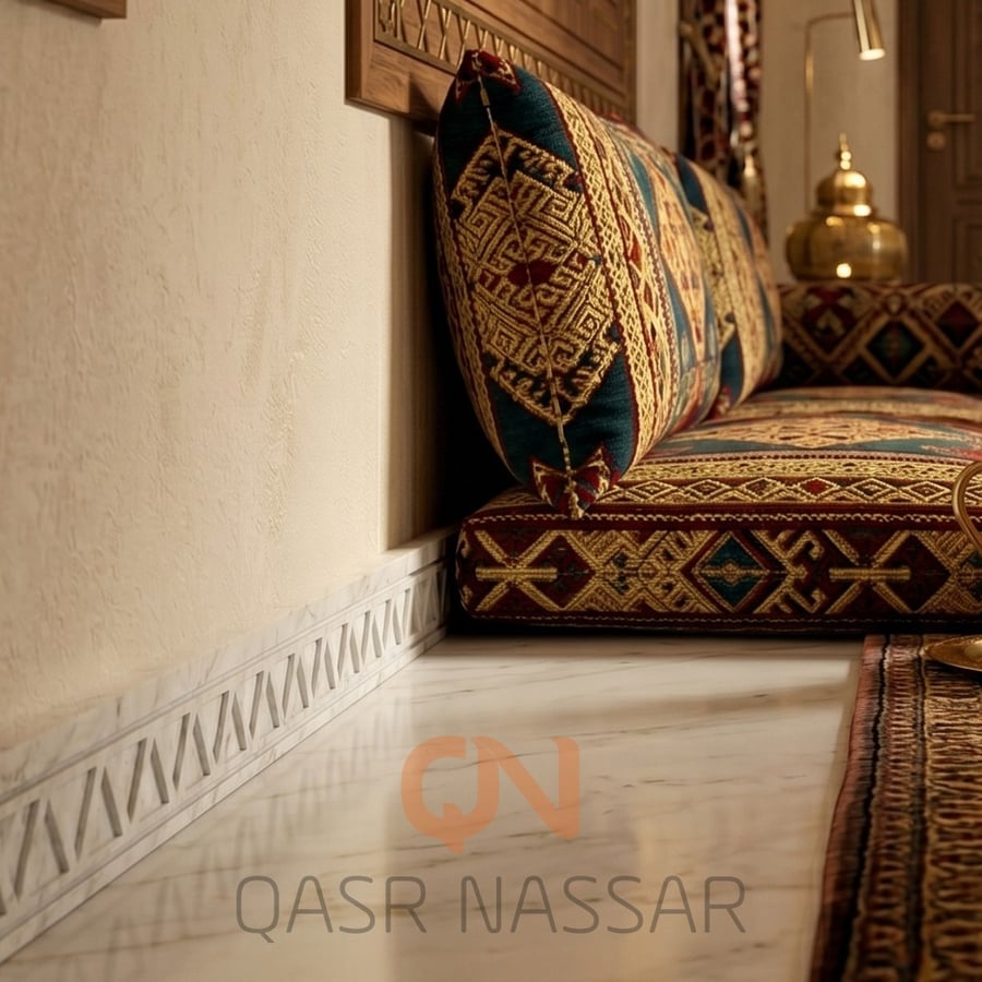 CNC Marble Nosing – Geometric Pattern