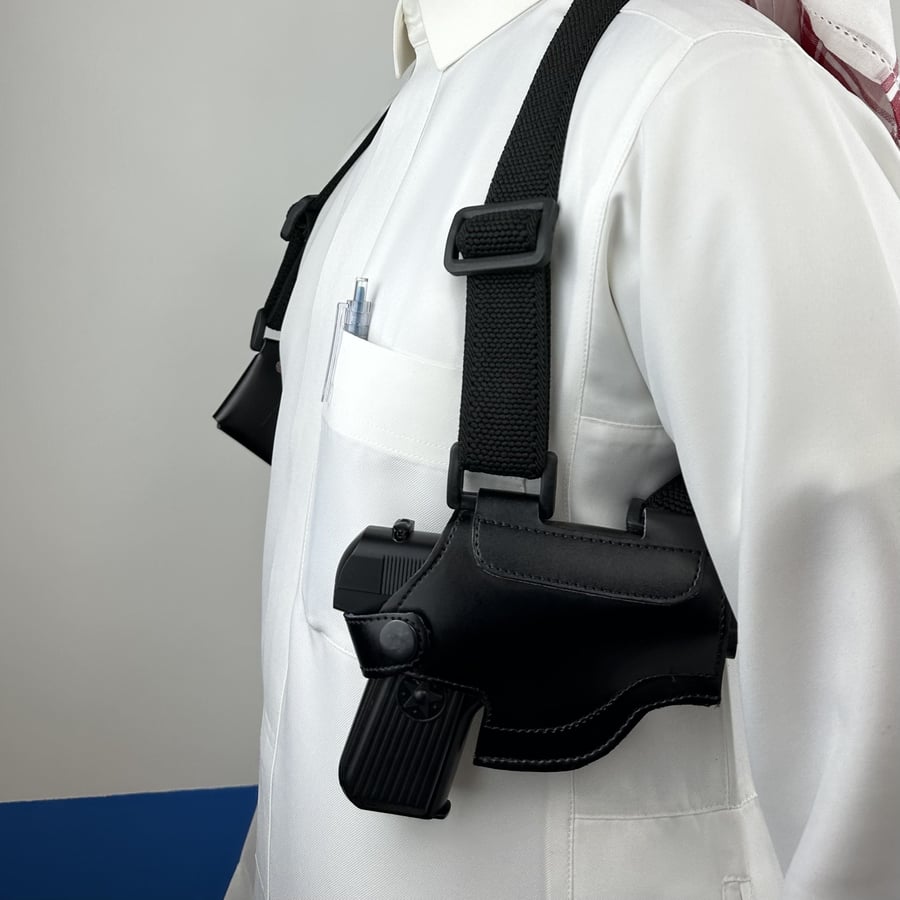 Gun-shaped strap, half rubber, full, three colors, for the guns, half (decorative)