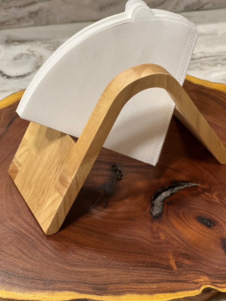 حامل فلاتر ورق v60 خشبي