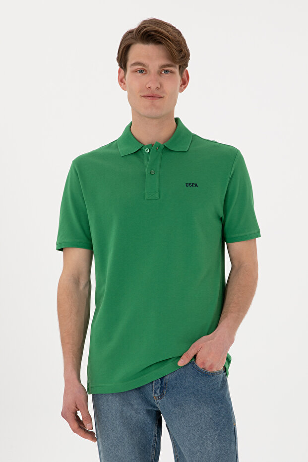 U.S. Polo Assn. تي شيرت أبيض أساسي بياقة بولو للرجال 50306007 -VR013