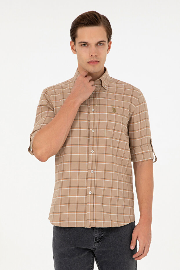 U.S. Polo Assn. قميص ساكس بأكمام طويلة للرجال 50296615-VR032