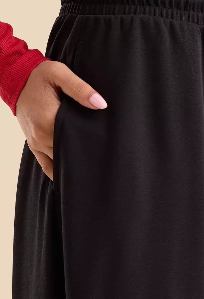تنورة فيسكوز واسعة سادة