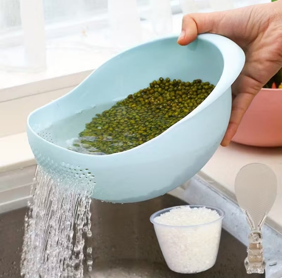 وعاء غسيل الأرز متعدد الوظائف – 3 قطع