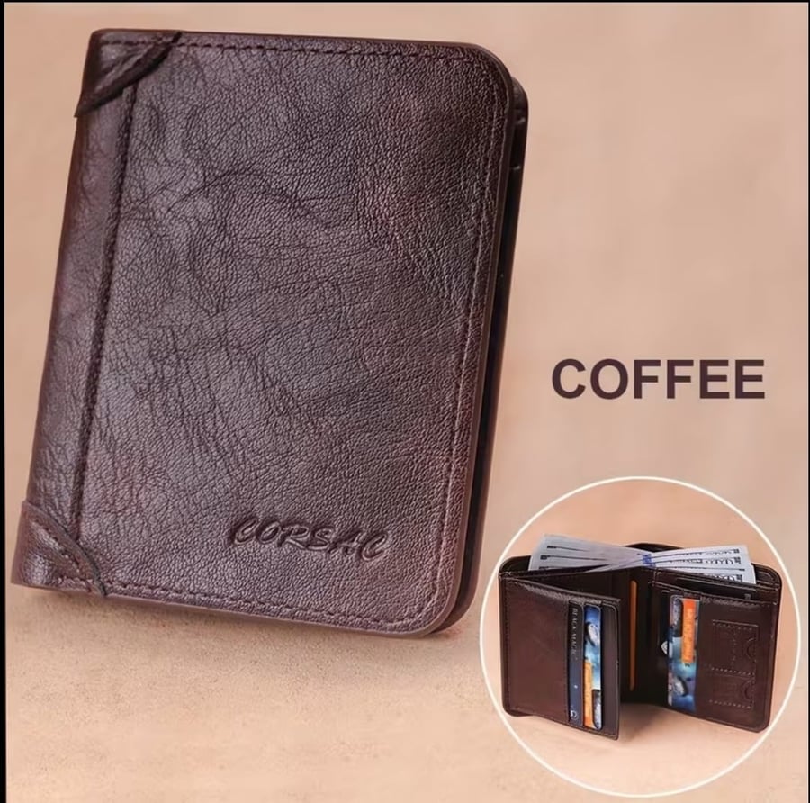 محفظة رجالية جلد RFID