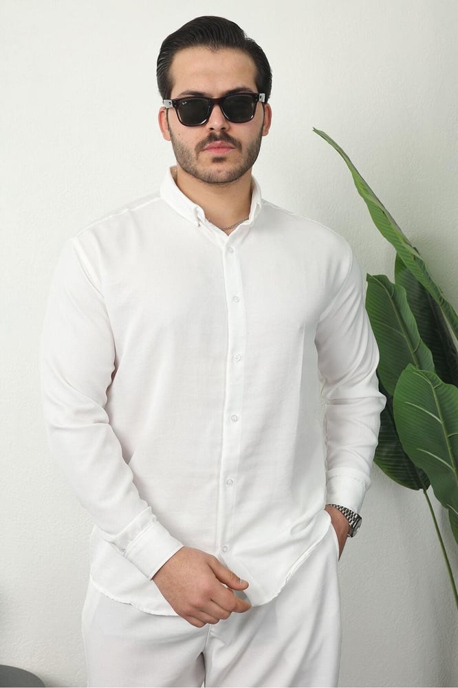 YONEZ MODA قميص صوفيا الكتان للرجال، طقم من 3 قطع، صيفي، مسامي، مريح، أنيق، اقتصادي