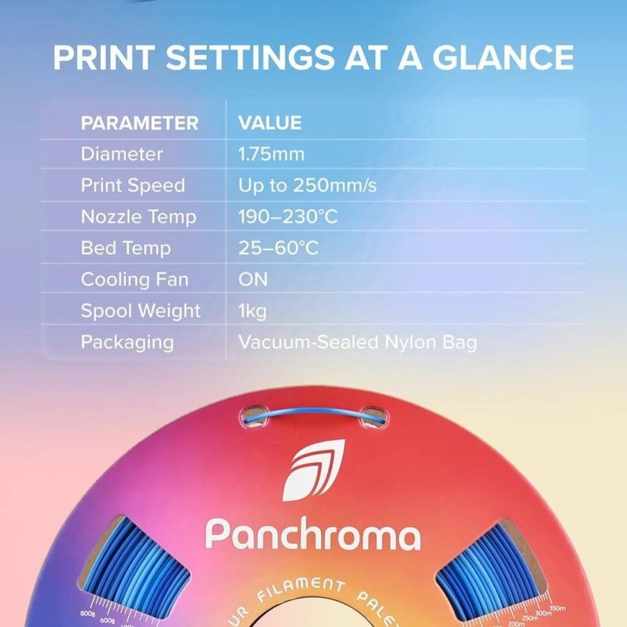 Polymaker Panchorma Matte PLA Filament Charcoal Black 1kg