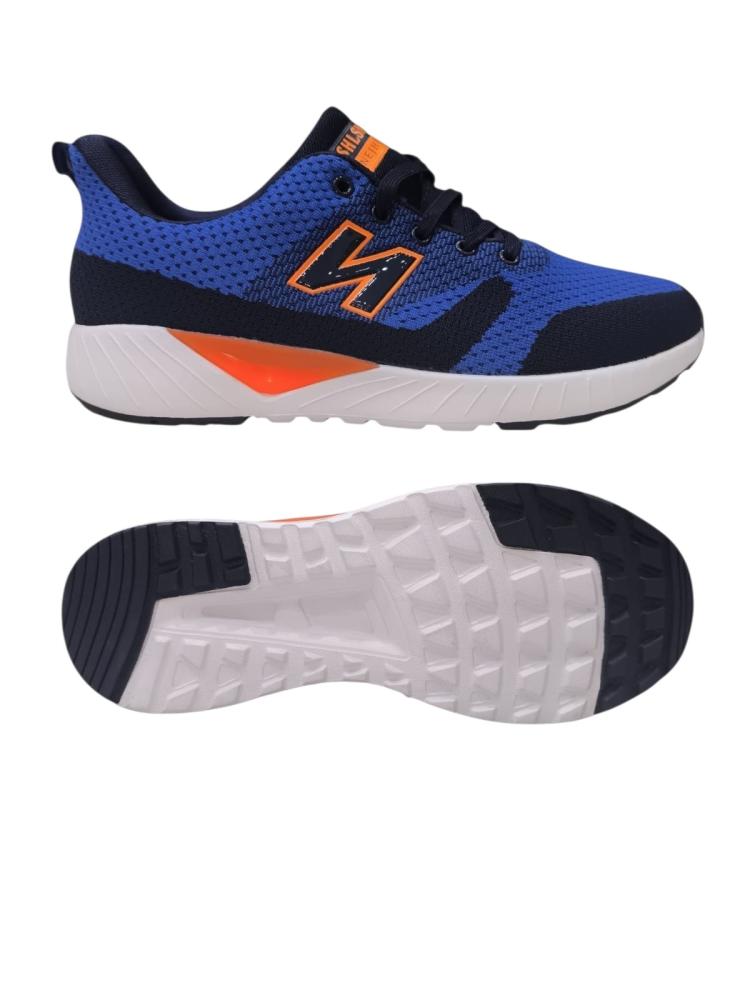 حذاء جري رياضي SHLSMT 1B23 أزرق ملكي وكحلي وبرتقالي – Running Shoes للجري والمشي