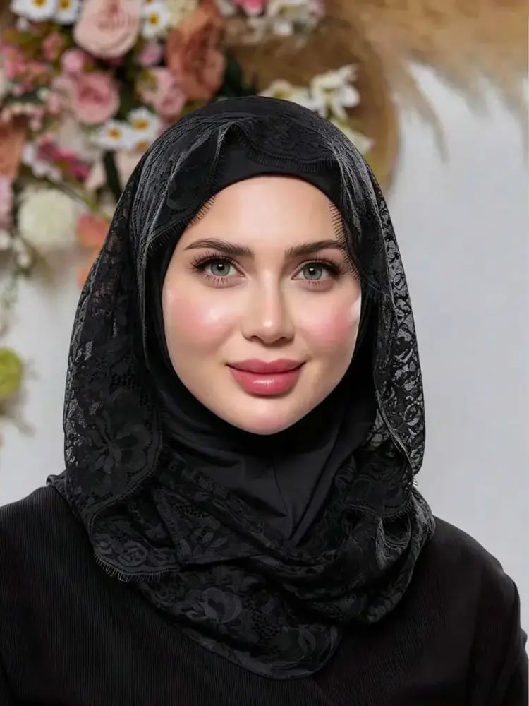 حجاب نسائي بالاكلافا من الدانتيل