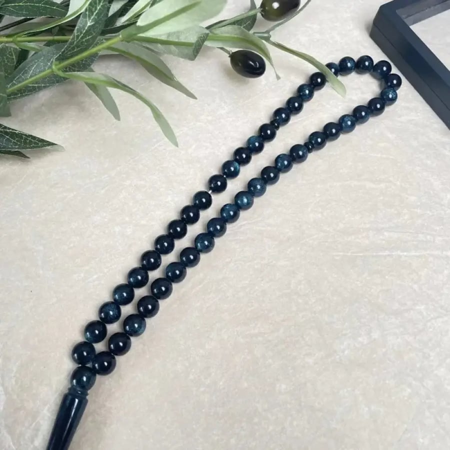 مسبحة إسلامية 10 ملم 45 أكريليك تقليد شمع العسل ضوء النجوم سوار أذن واحد TASBIH ، مسبحة صلاة في الشرق الأوسط