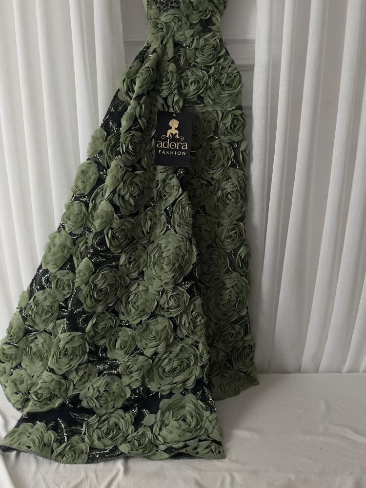 Green evening dress