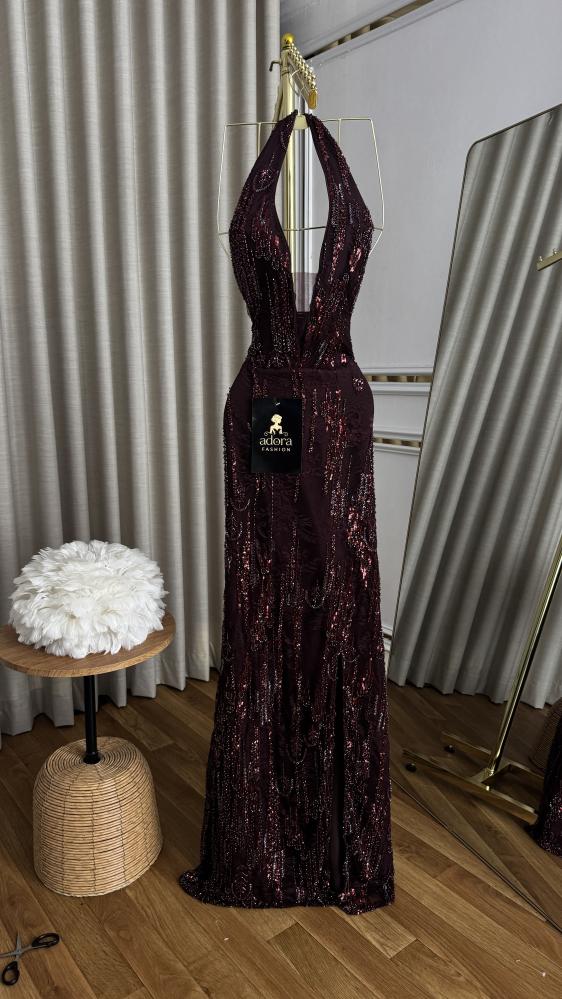 Evening dress brown