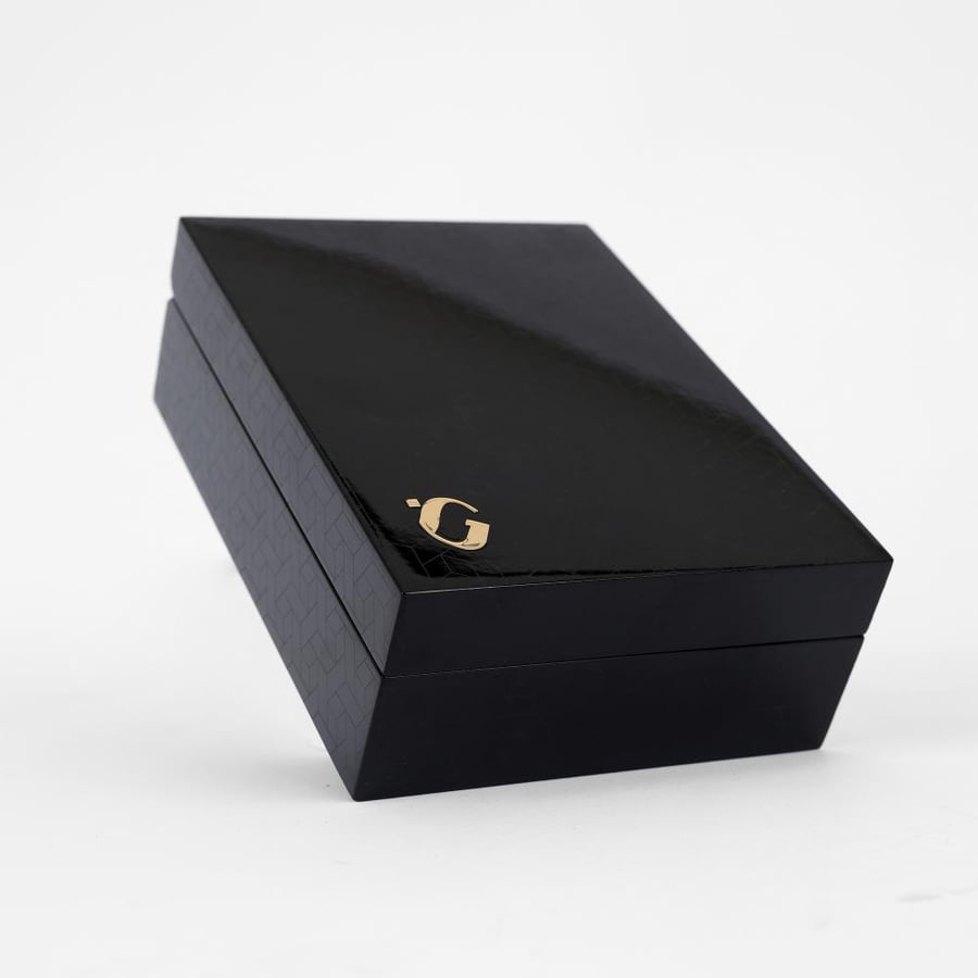 Empty gift box, one perfume