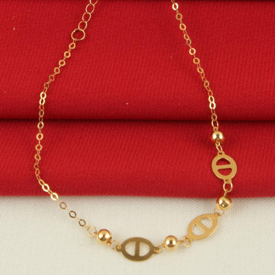 Gold bracelet 18 karat design distinctive weight 0.64 grams