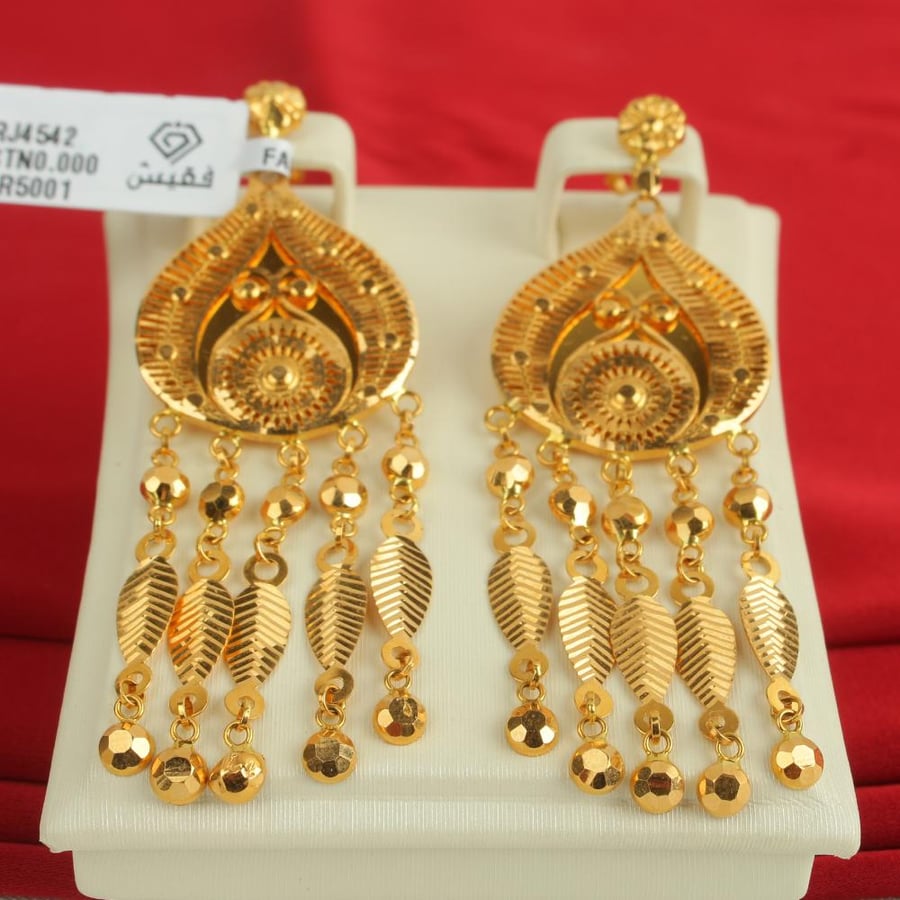 حلق ذهب عيار 21