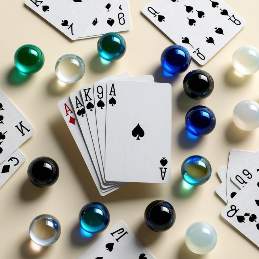 Marble Beads & Deck of Cards – Perfect Spare for Jackaroo or Other Board Games or Standalone Play Durable Game Accessories for Endless Entertainment