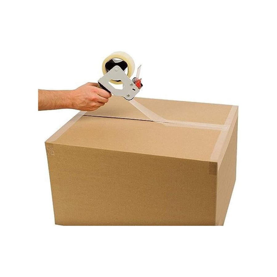 شريط تغليف شفاف لاصق قوي مقاس 5 سم × 91 متر شديد التحمل لإغلاق صناديق الطرود وصناديق النقل وأكياس البريد المنزلية الكبيرة والمستلزمات المكتبية