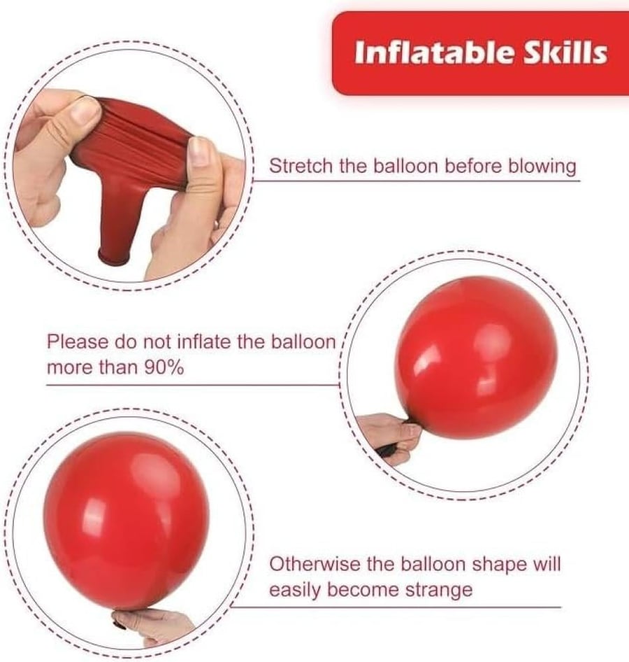 Generic Red Balloons - Biodegradable Latex for Birthday Parties & General Celebrations - Unisex-Adults & Children