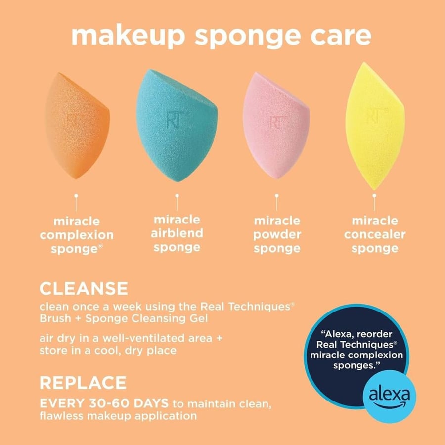 1492 Real Techniques 4 Mini Miracle Complexion Sponges