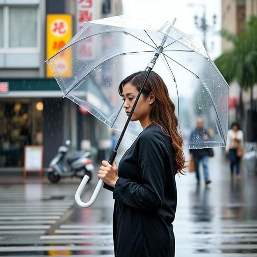 Transparent Umbrella Lightweight and Windproof | Ideal for Rainy Season Photoshoots Travel and Everyday Use | Reinforced 8-Bone Design for Maximum Durability and Protection