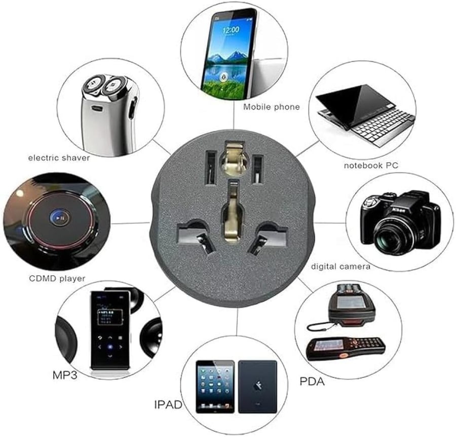 Power Plug Adapter Universal Travel Power Converter International Travel 20/40A 250V