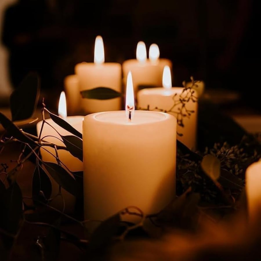Pillar Candles Unscented Smokeless Decorative Table Candles 3x7cm Ideal for Birthday Christmas Wedding Party Decoration (Pack of 4)
