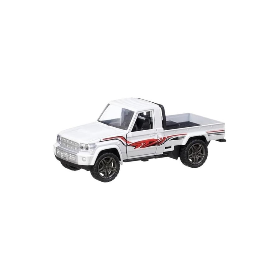 Mini Pickup Toy Car with Pull Back Action and Front Door Opening Durable Realistic Open Truck Design Vehicle Toy (Color May Vary)