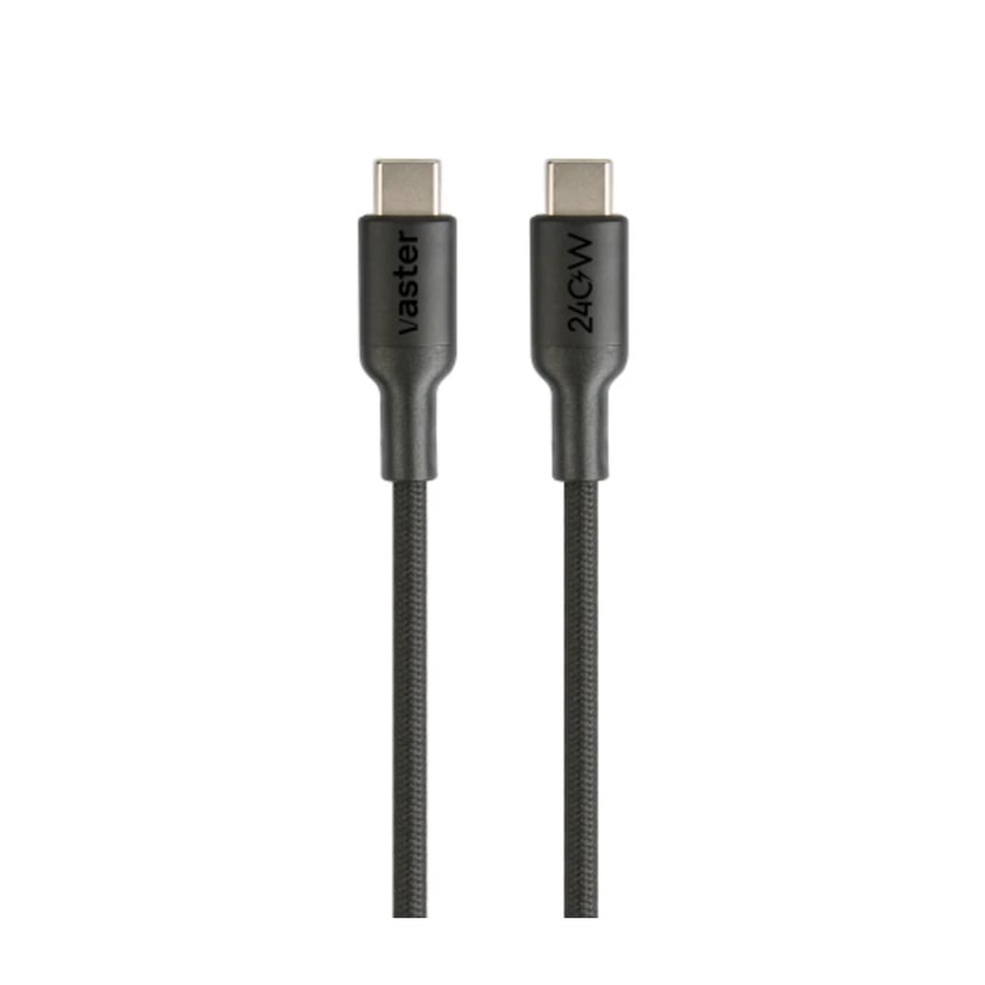 كيبل vaster from stc - من تايب سي الى تايب سي 240W 120cm - أسود