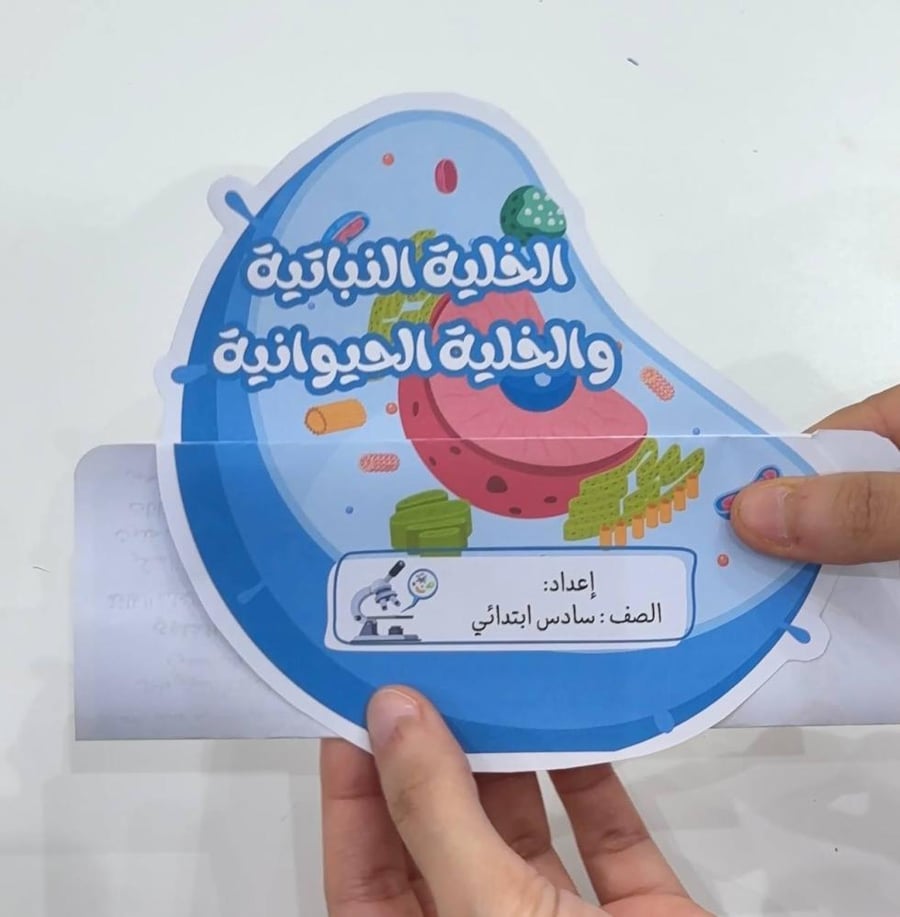 مطوية الخلية النباتية والخلية الحيوانية- علوم سادس ابتدائي