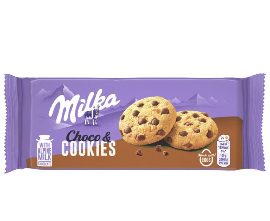 ميلكا كوكيز بالشوكولاتة 135g ( بلغاريا )