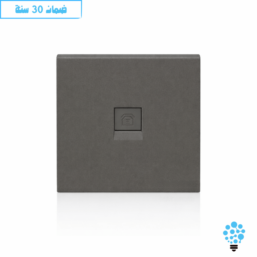 فيش هاتف جداري أنيق بلون رمادي معدني