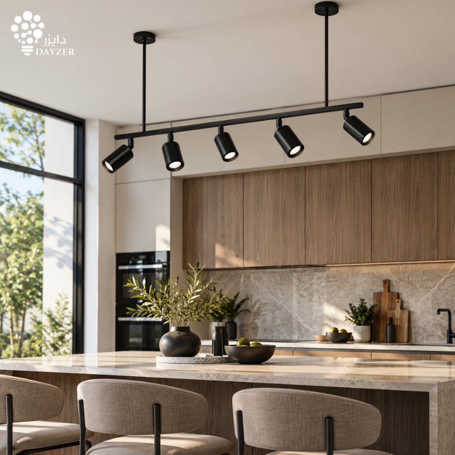Black track light GU10 hanging light