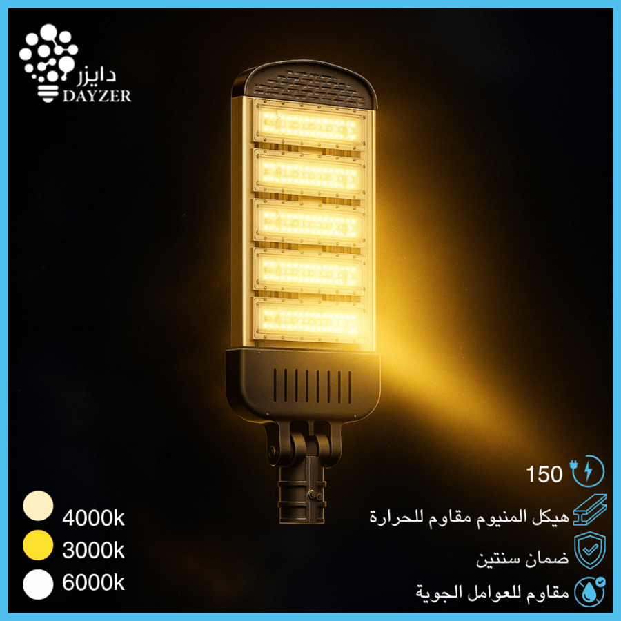 كشاف شارع شرائح 150 واط LED قوي لأعمدة الإنارة