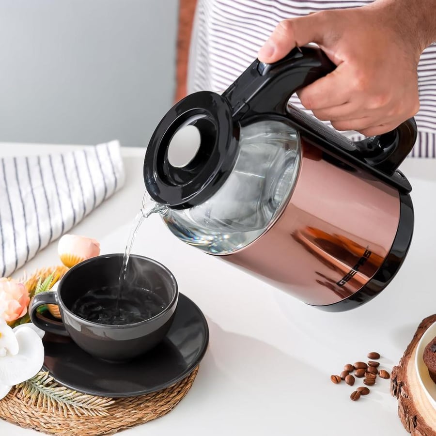 غلاية ماء قزاز ذهبي 2305/1