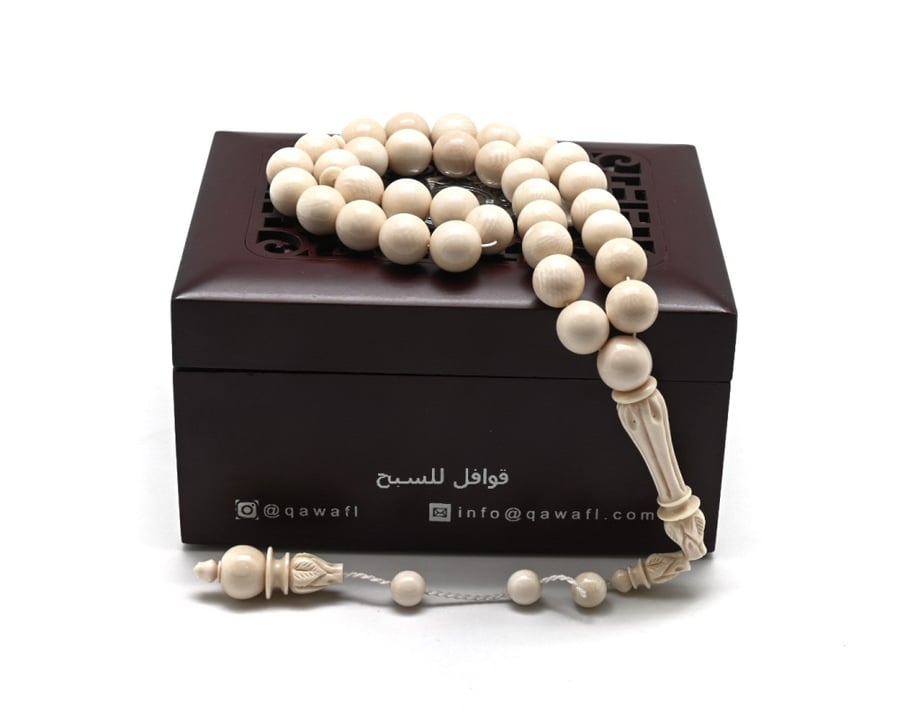 قوافل سبحة من الغاج الطبيعي سادة IV0126