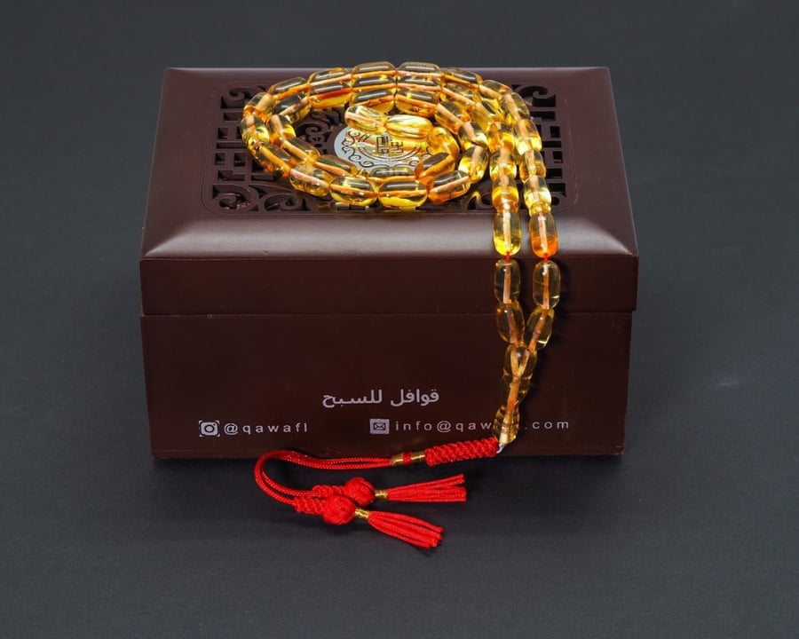 قوافل سبحة كهرمان بلطيقي طبيعي محشر من النوادر Namb0034