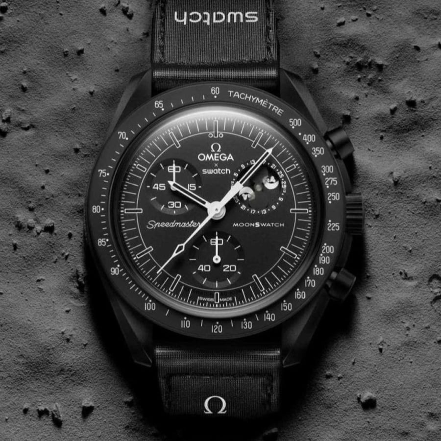 Omega swatch moon black