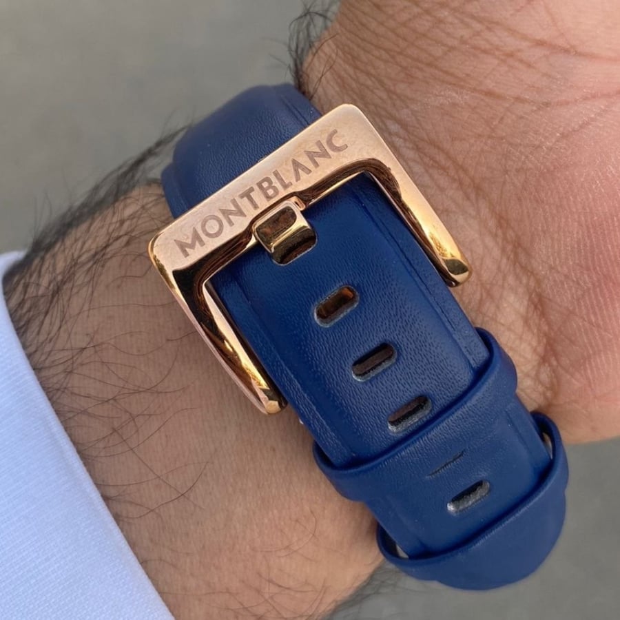 ساعة مون بلان Montblanc الزرقاء