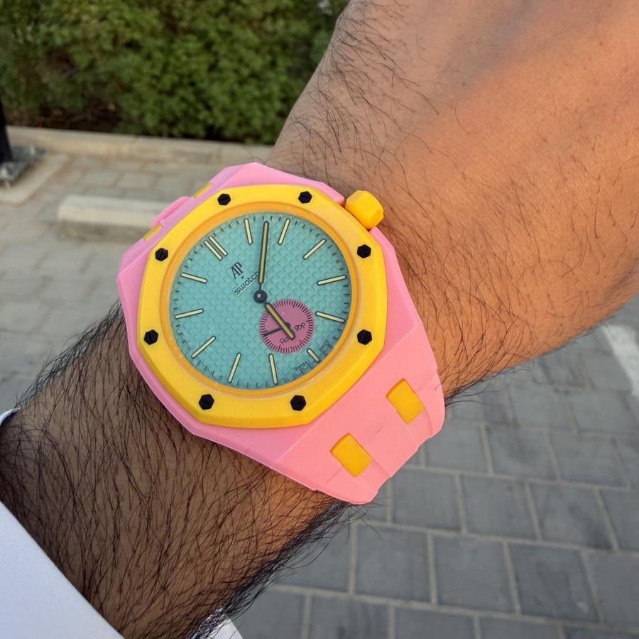 ساعة audemars and swatch royal Pop