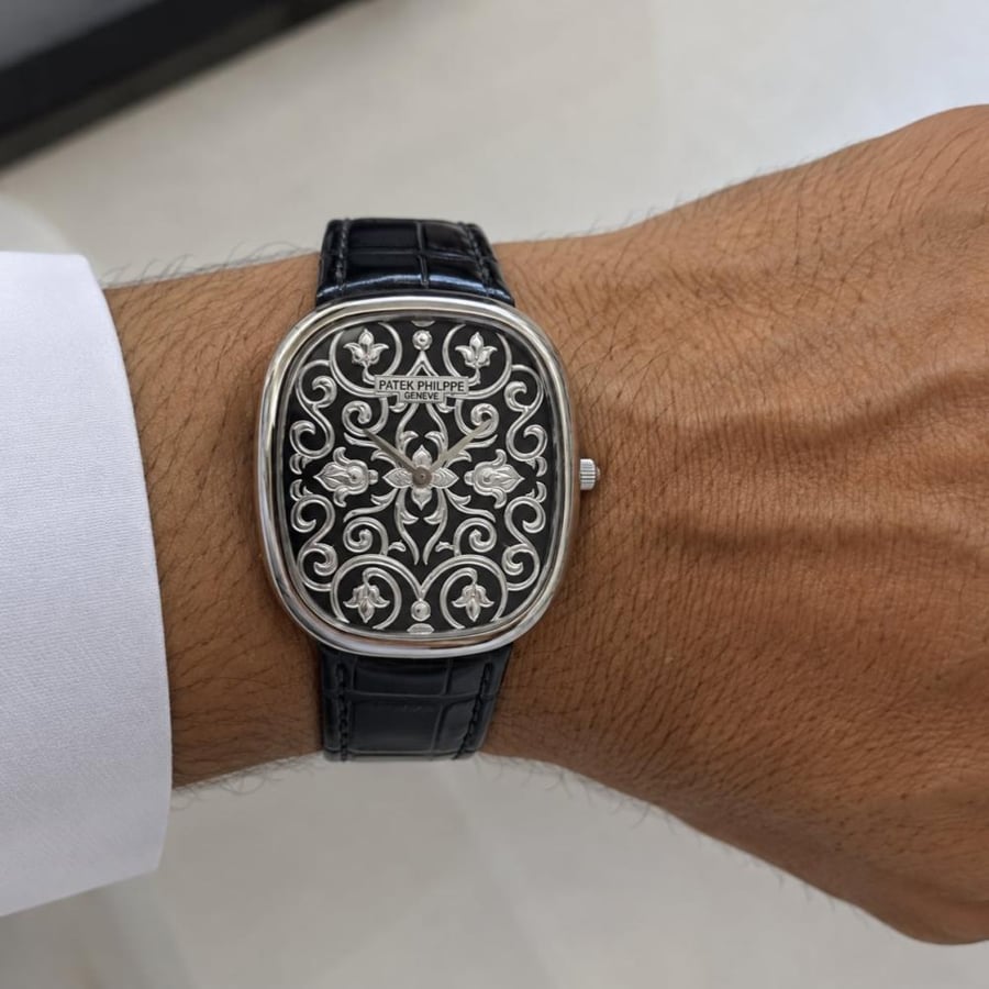 ساعة باتيك GOLDEN ELLIPSE بطاريه