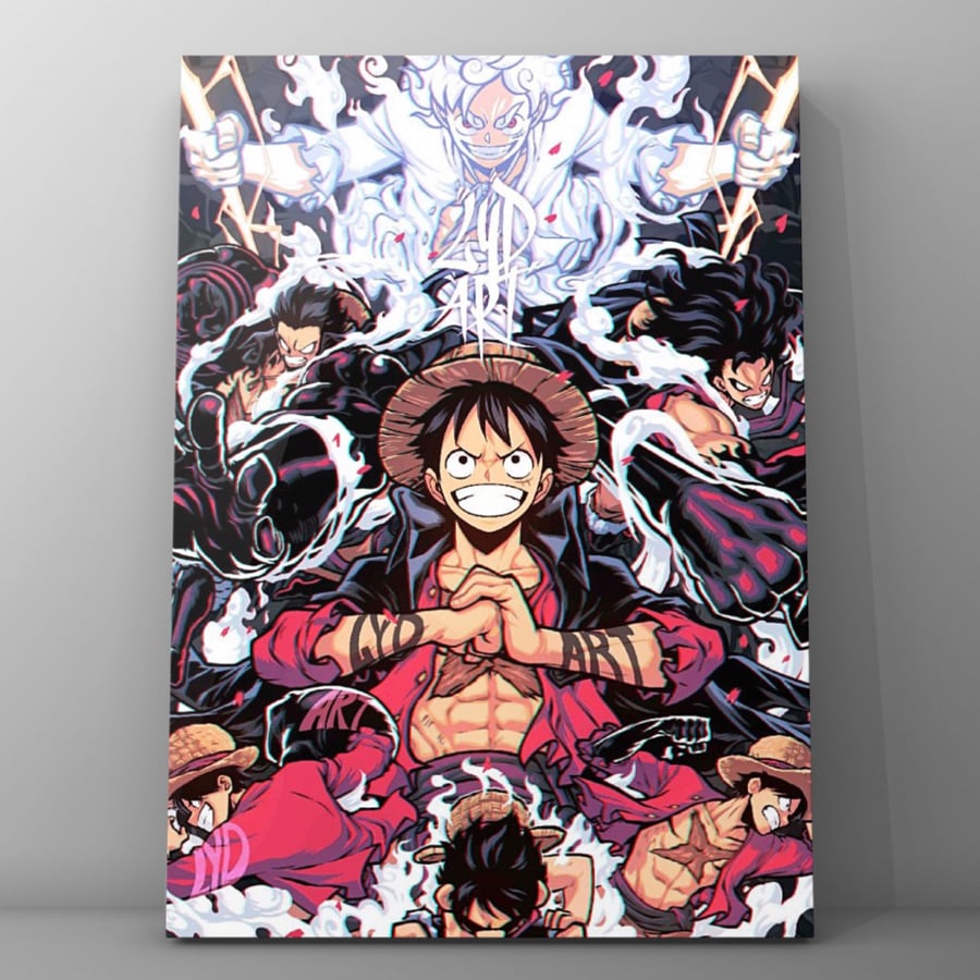 لوحة جدارية لوفي المطاط انمي ون بيس Luffy