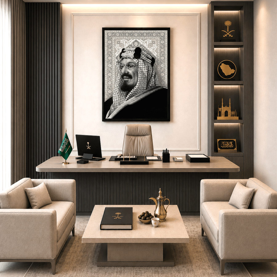 لوحة جدارية الملك عبدالعزيز
