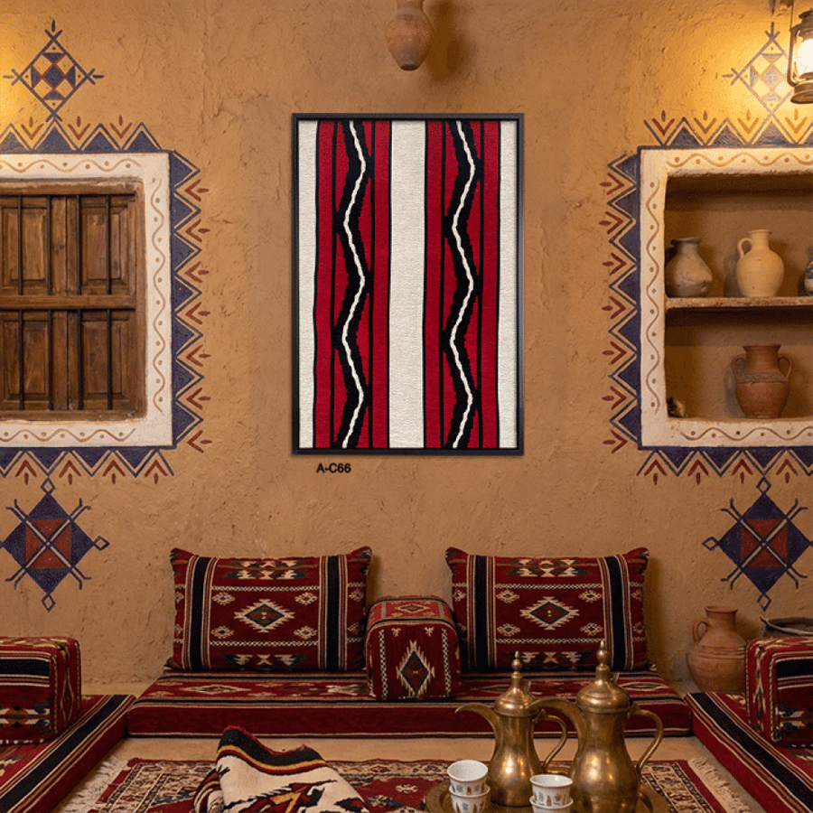 لوحة سجاد حائط جدارية - قماشية بتصميم عصري جريء