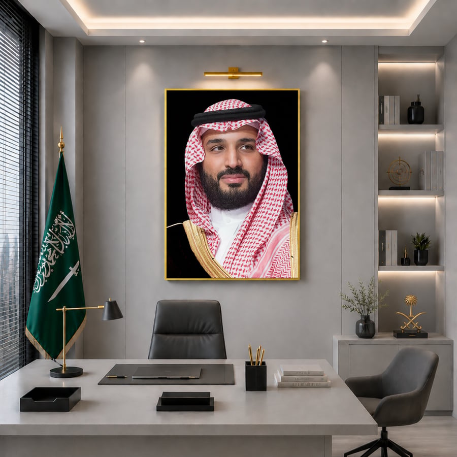 لوحة جدارية مطبوعة فنية وديكور - لوحة وليي العهد محمد بن سلمان