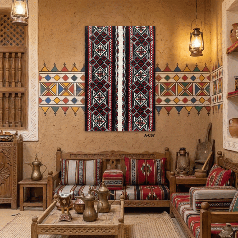 لوحة سجاد حائط جدارية - بتصميم عصرى